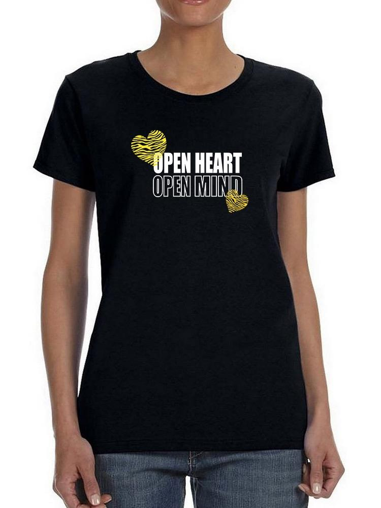 Open Heart Mind Zebra Heart T-shirt Women's -Image by Shutterstock