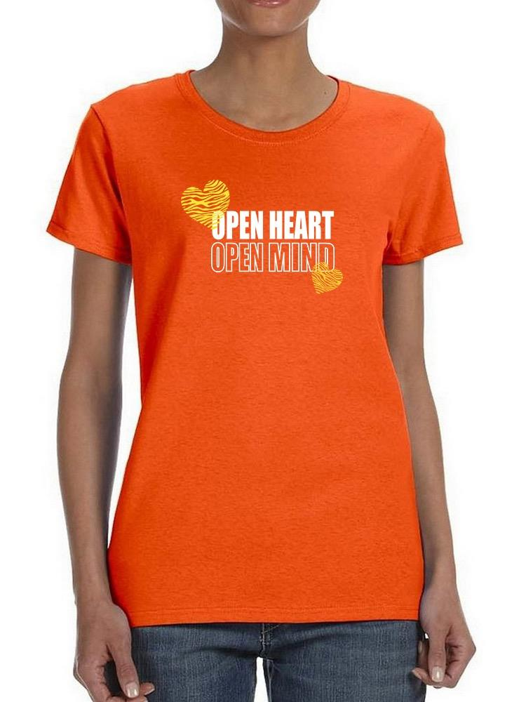 Open Heart Mind Zebra Heart T-shirt Women's -Image by Shutterstock