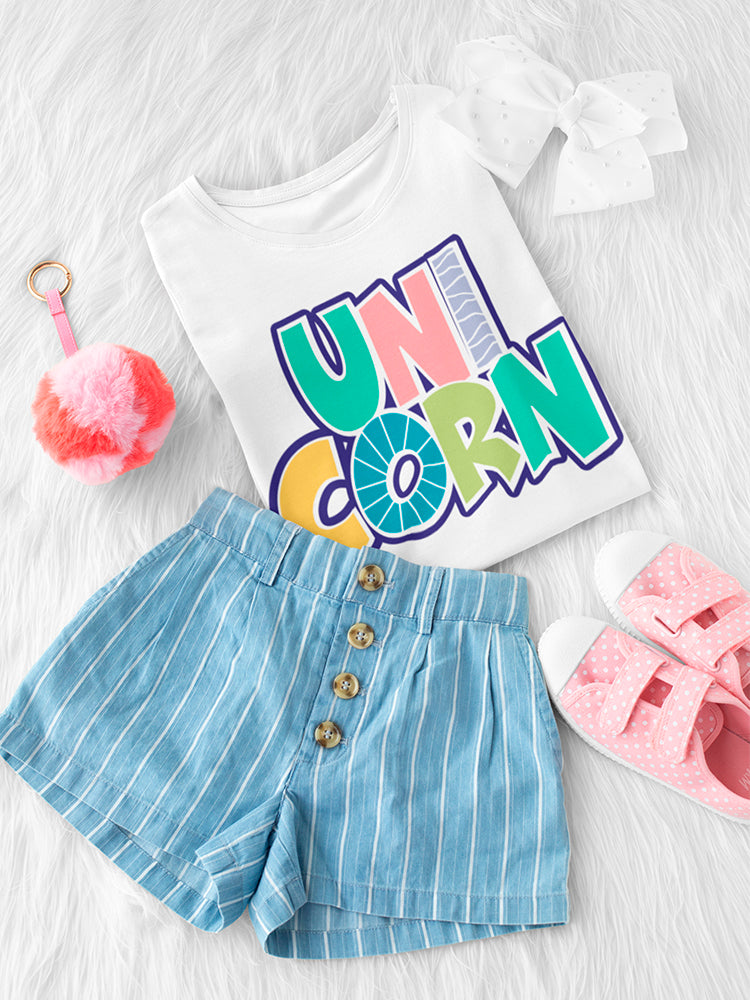 Unicorn Multicolored Tee Toddler's -Image by Shutterstock