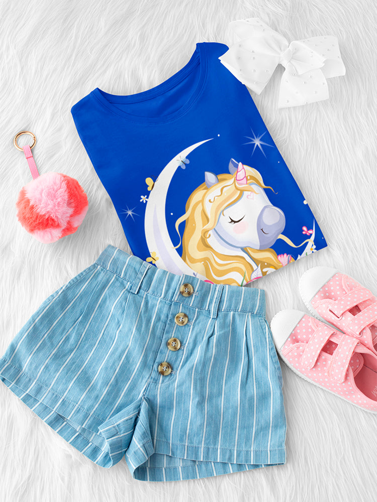 Unicorn, Stars And Moon Tee Toddler's -Image by Shutterstock