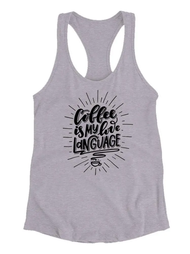Coffee Love Quote Tank Women's -Image by Shutterstock