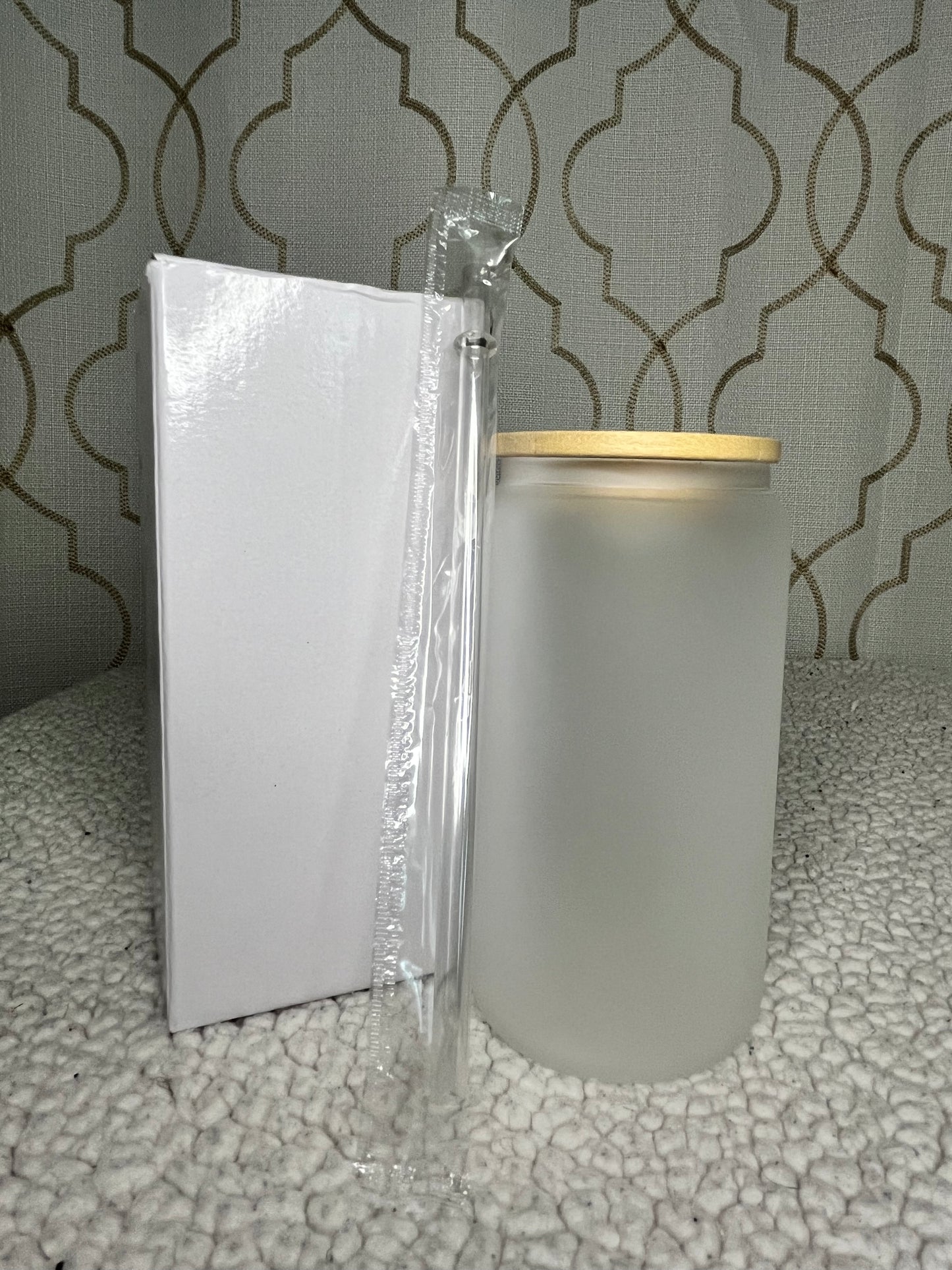 16oz Frosted Glass Sublimation Tumbler