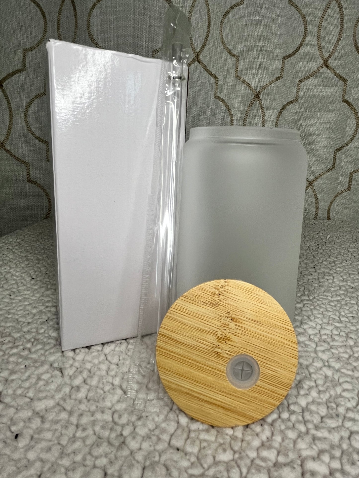 16oz Frosted Glass Sublimation Tumbler