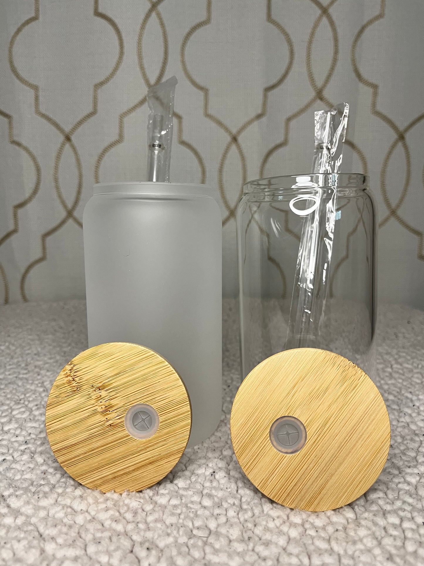 16oz Clear Glass Sublimation Tumbler