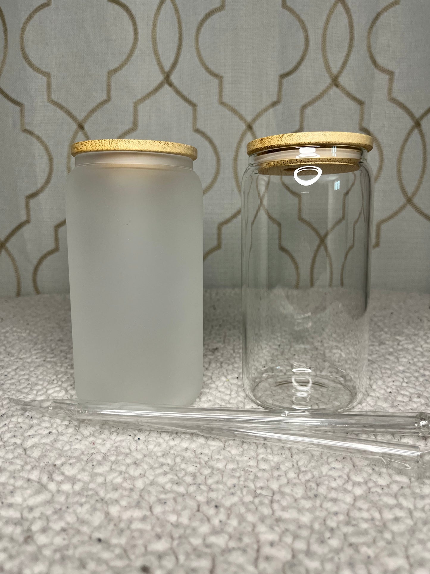 16oz Clear Glass Sublimation Tumbler