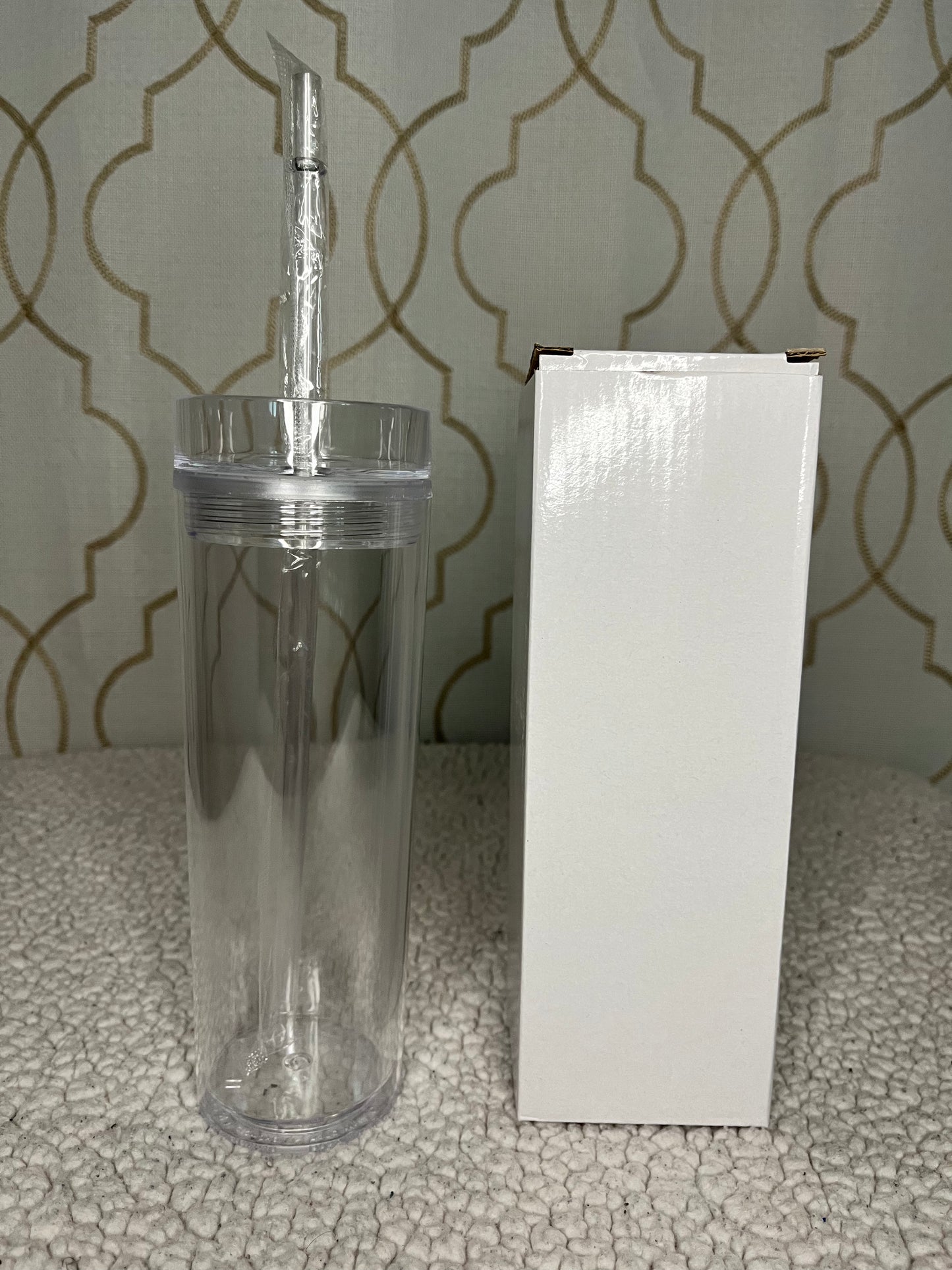 16oz Clear Acrylic Skinny Tumbler