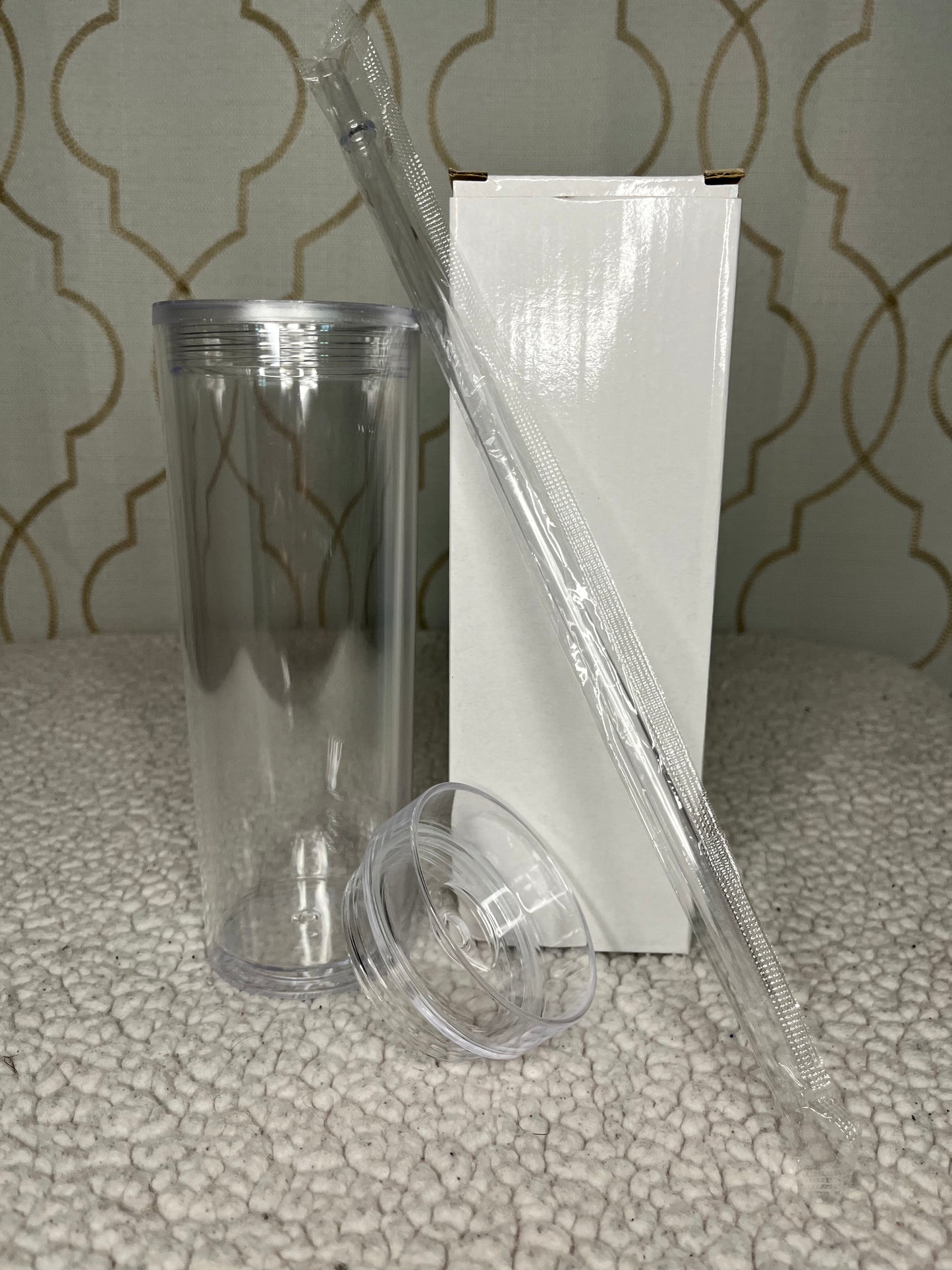 16oz Clear Acrylic Skinny Tumbler