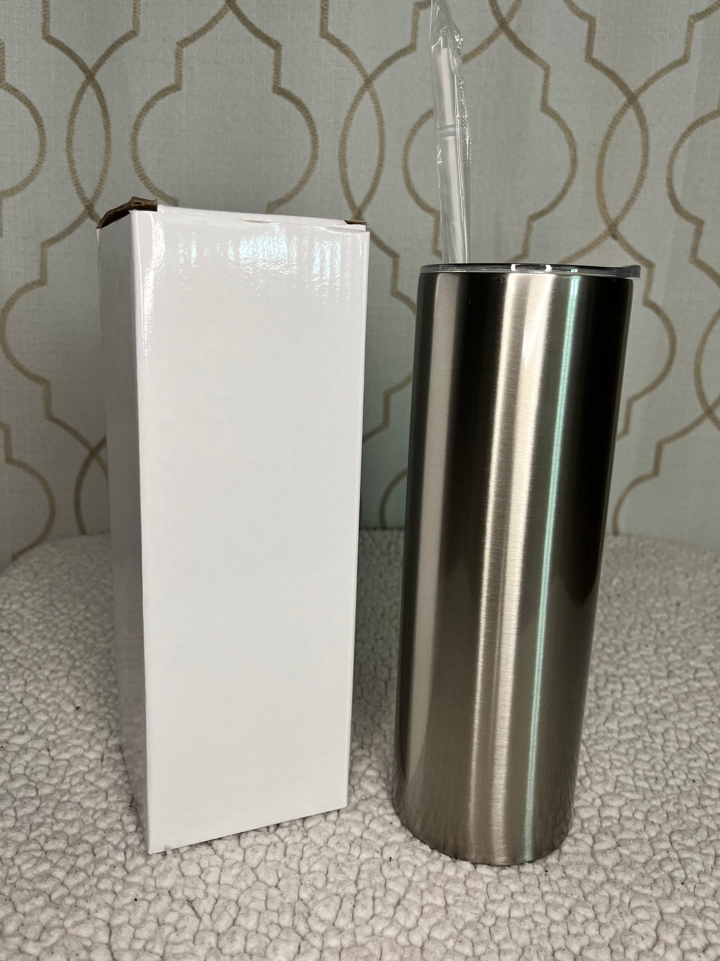 30oz Silver Stainless Steel Tumbler