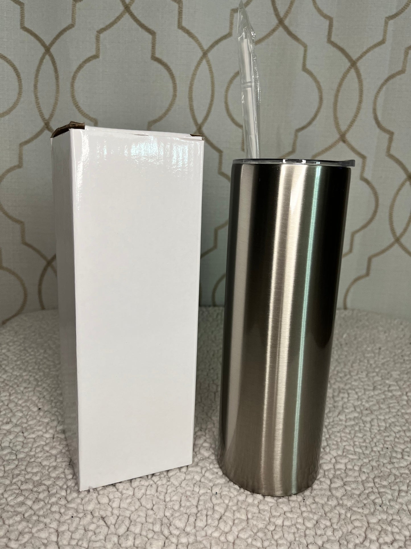 30oz Silver Stainless Steel Tumbler