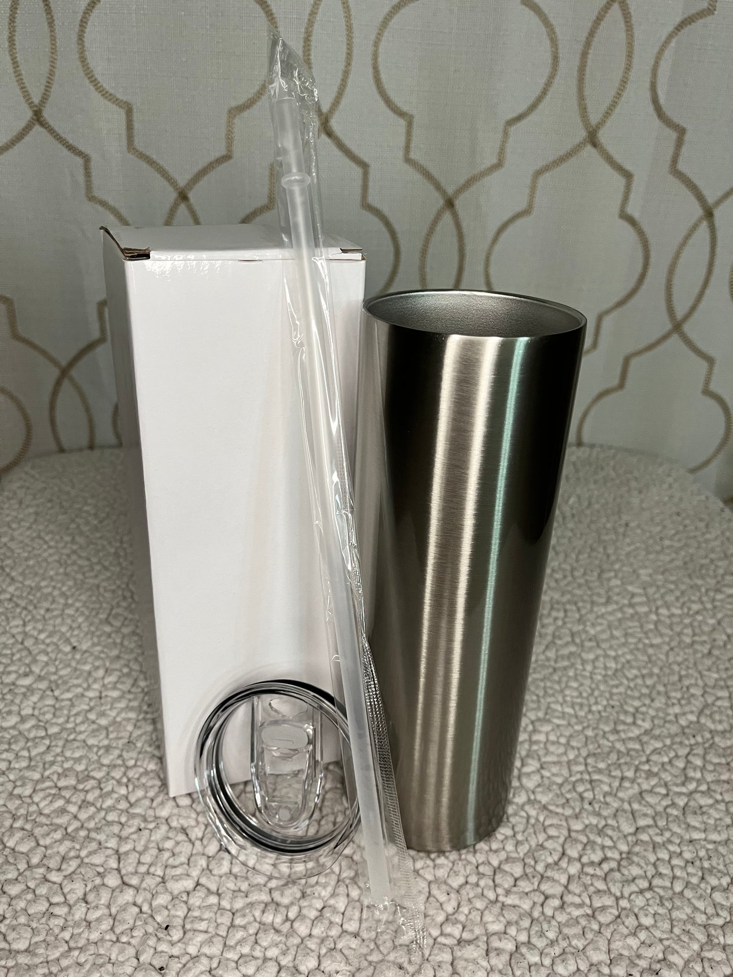30oz Silver Stainless Steel Tumbler