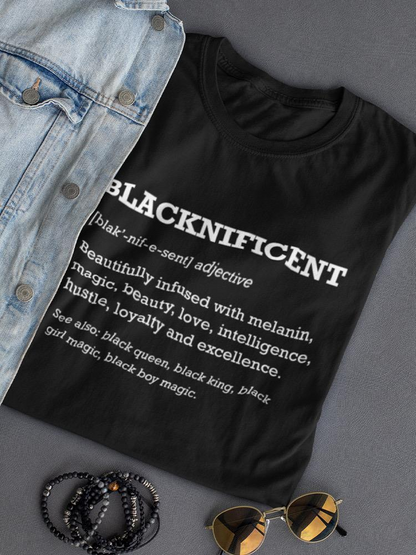 Blacknificent T-shirt -SmartPrintsInk Designs